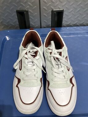 Champion Men's White and Brown Low-Top Sneakers